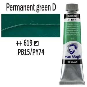 Talens van Gogh olajfesték, 40ml - 619, Permanent Green Deep